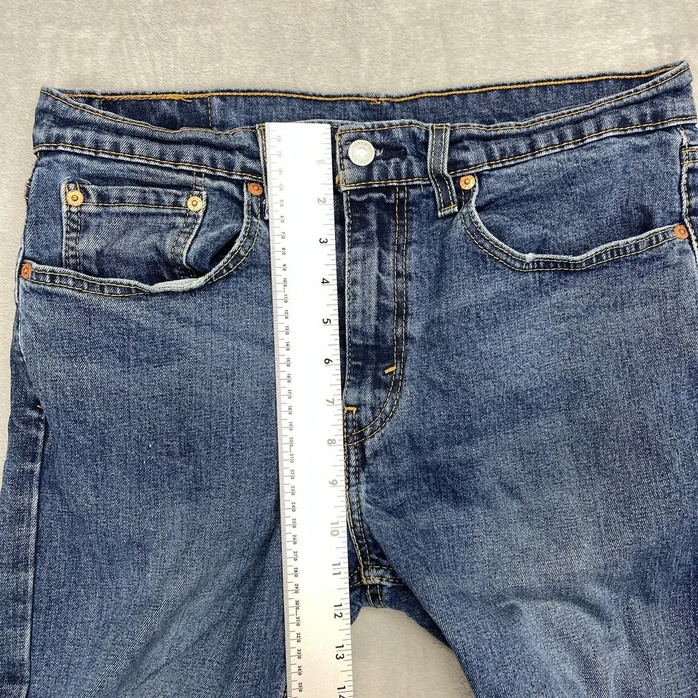 Levi's Jeans Mens 34x30 Blue Denim 527 Stretch Americana Slim Bootcut Grunge